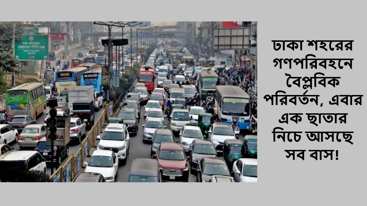 ঢাকা শহরের গণপরিবহনে বৈপ্লবিক পরিবর্তন, এবার এক ছাতার নিচে আসছে সব বাস!