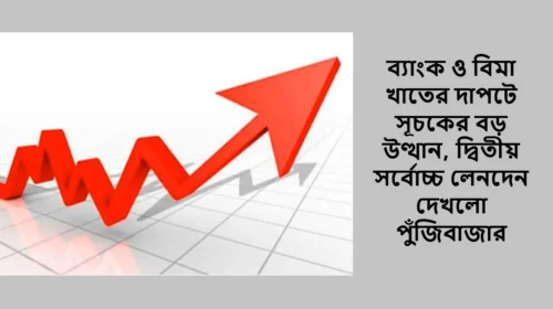 ব্যাংক ও বিমা খাতের দাপটে সূচকের বড় উত্থান, দ্বিতীয় সর্বোচ্চ লেনদেন দেখলো পুঁজিবাজার