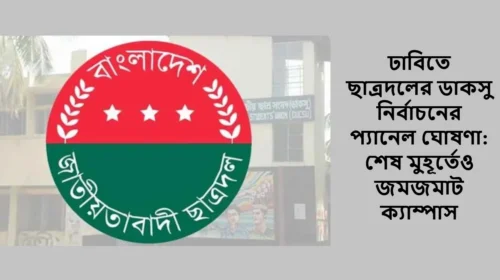 ঢাবিতে ছাত্রদলের ডাকসু নির্বাচনের প্যানেল ঘোষণা: শেষ মুহূর্তেও জমজমাট ক্যাম্পাস