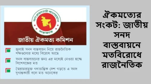 ঐকমত্যের সংকট: জাতীয় সনদ বাস্তবায়নে মতবিরোধে রাজনৈতিক দলগুলো