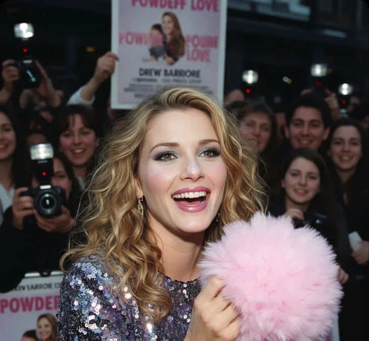 Drew Barrymore’s Press Tour Powder Puff (2003)