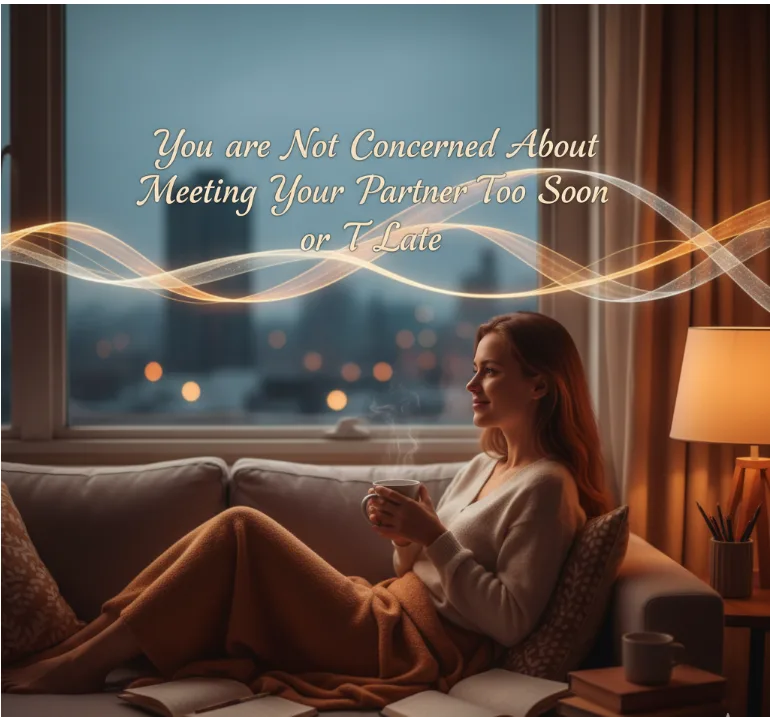 You’re Not Concerned About Meeting Your Partner Too Soon or Too Late